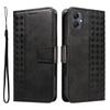 For Samsung Galaxy A06 5G/Galaxy A06 4G Leather Case Wallet Stand Grids Imprinted Phone Cover with Strap