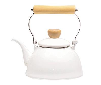 Pearl Metal Enamel Coffee Drip Dome Kettle, 1.4L, White, Induction Compatible, Fesca HB-926