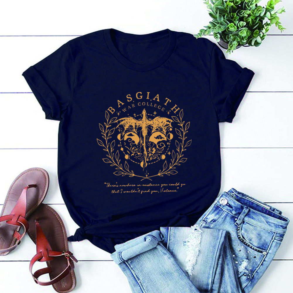 Basgiath War College T-Shirt Ästhetisches Fourth Wing Shirt Retro Fly or Die Shirts Fourth Wing Riders Quadrant Tee Bücherhaftes Geschenk
