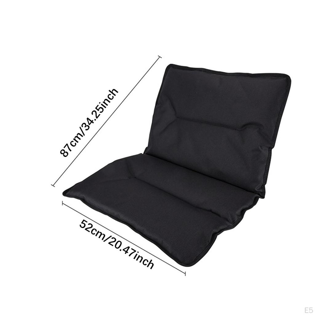 Beach Seat Floor Chair with Back Support Foldable Ground Folding Cushion for Lawn