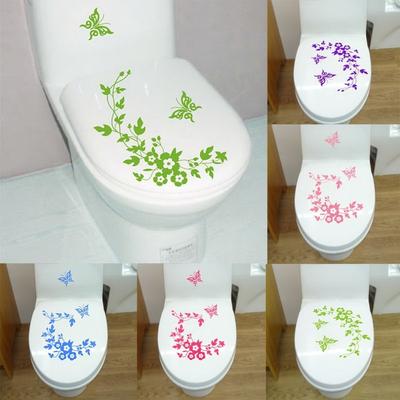 Nuovi Adesivi Murali per Bagno Fiore Farfalla Decorazione Casa Decalcomanie Murali per WC Adesivo Decorativo Ricerca Calda Decorazione Casa