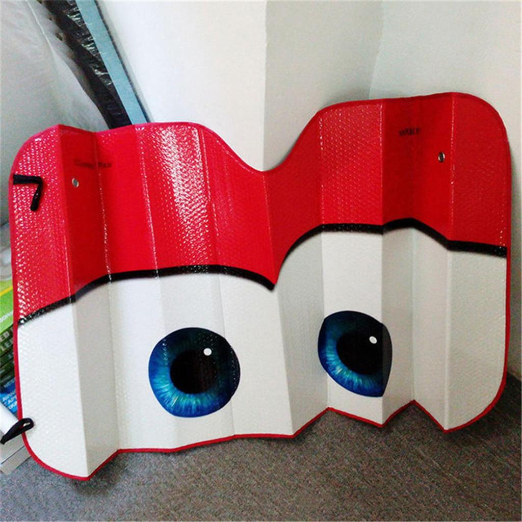 Cartoon Big Eyes Windshield Sun Shade Car Window Windscreen Cover Sun Shade Auto Sun Visor