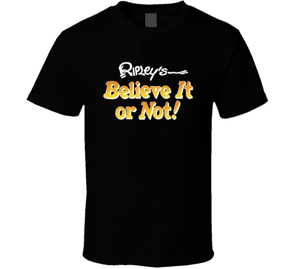 

Ripley s Believe It Or Not Retro 80s Tv Show Logo Fan Cool T Shirt 4XL