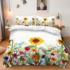 A Tranquil Garden to Sleep In-Hand-Painted Floral Bedding Set,Watercolor Print Duvet Cover & Pillowcases,Serene Room Decor Gift