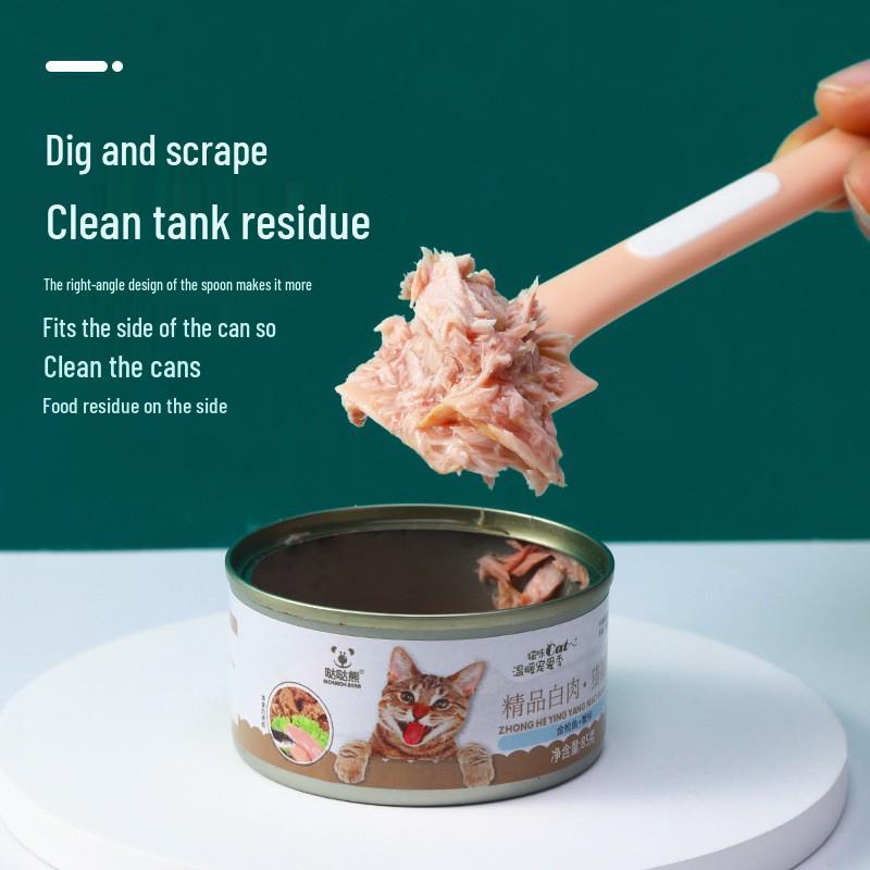Cross-Border Pet Can Opener & Mixing Spoon for Cat and Dog Wet Food