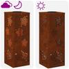 Solar LED Path Light 2 Pcs Rustic Weatherproof Steel