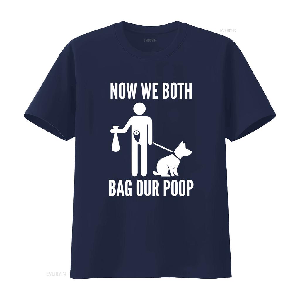 Now We Both Bag Our Poop Ostomy Humor T Shirt Vintage Washed Unisex Stretched Casual Versatile Stylish Comfortable Homme