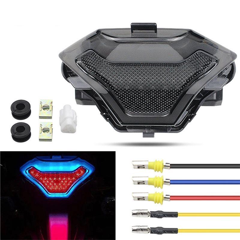 Brake Lamp Turn Signal Motorcycle LED Taillight Flowing Design Assembly For R3 R25 Y15ZR MT03/07 LC150 Red Light