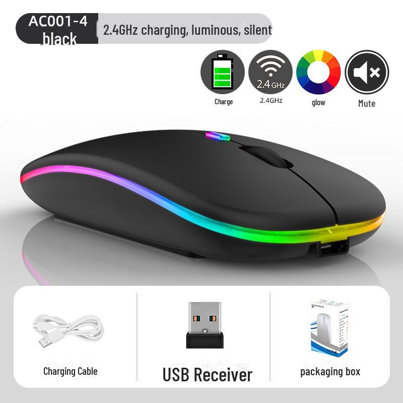 Ultra-Thin Portable Luminous Bluetooth Wireless Mouse