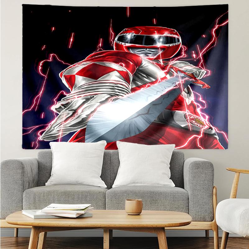 Mighty-Morphin Print Tapestry, Backdrop, Easy Setup, Ideal for Bedroom, Office & Living Room, with Aesthetic Wall Hanging Decor.