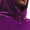 Under Armour FW22 Color Block Cropped Hoodie Long Sleeve Women Tops Purple 1373975-514