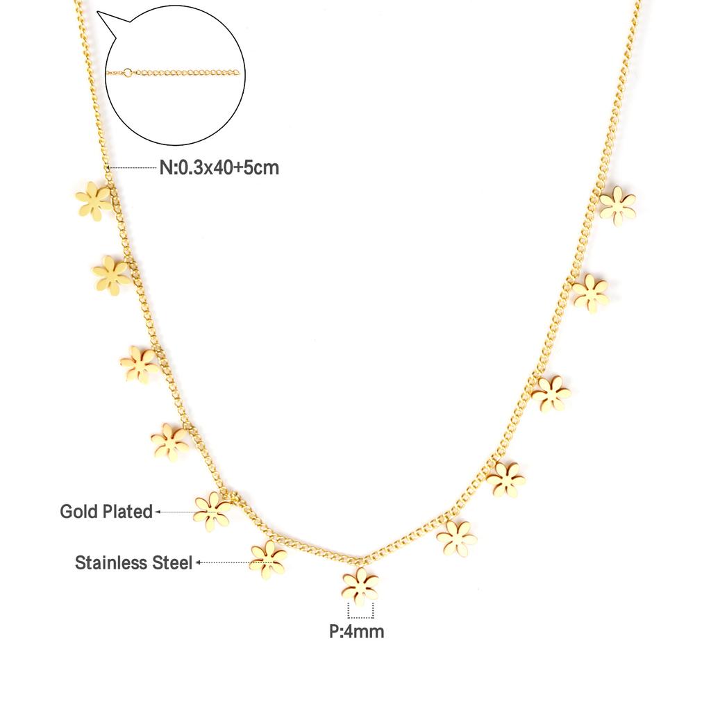 Woman Collier Golden Chains Necklaces Bohemia Star Heart Elegant Stainless Steel Jewelry Trendy