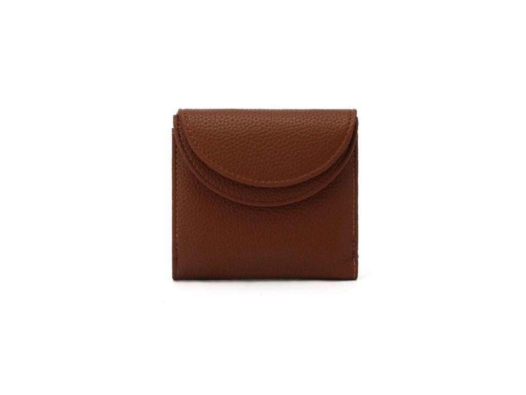 Creamy Leather Women's Wallet with Double Flap, Multi-Card Slots, Hidden Compartment, and Zippered Coin Purse.