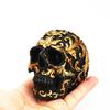 Resin Golden Pearl Home Skull Decor Desk Decoration Retro Craft Human Head Ornaments Scull Statues Sculptures