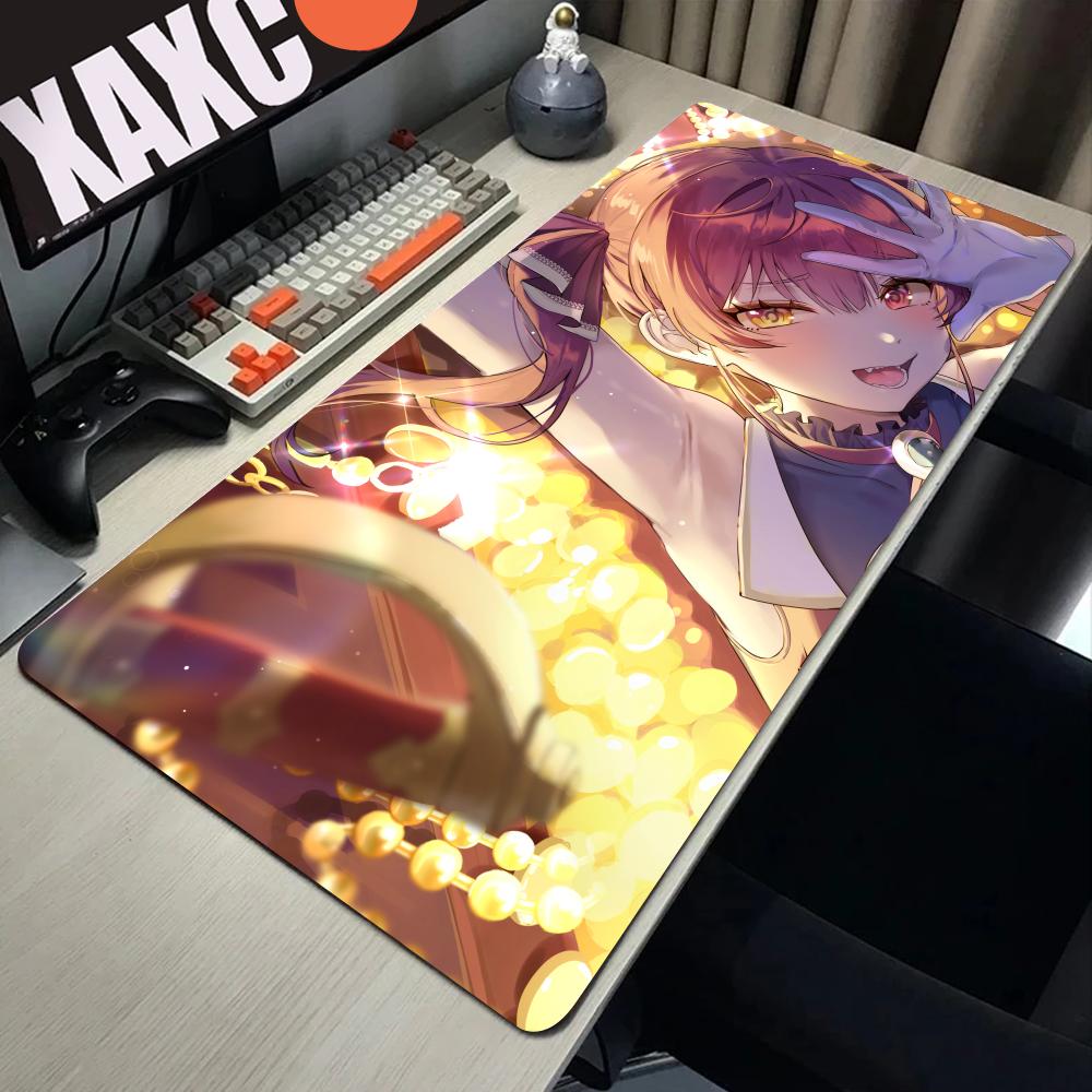 Mouse Pad Gaming Accessories Gamer alfombrilla Hololive Houshou Marine Computer Desk Mat Laptop Varmilo Keyboard Pads Mousepad