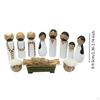 Wood Art Crafts Religious Tabletop Ornament Home Decorative Christmas Decoration Nativity Scene