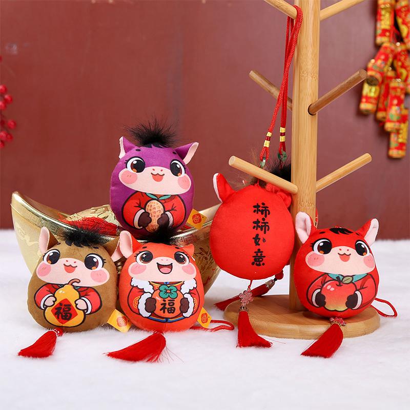 Horse Year Mascot Doll Pendant Chinese Zodiac Horse Tassel Pendant Backpack Hangings Decoration Gifts