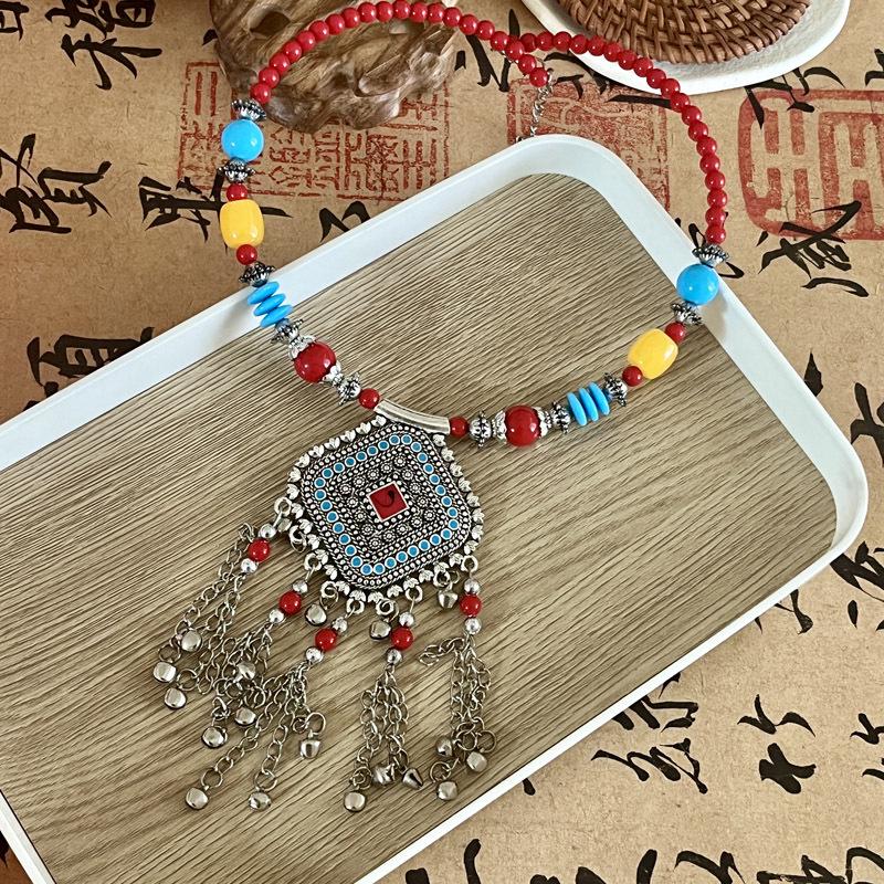 Bohemian Princess Tassel Forehead Pendant - Exotic Ethnic Style Hair Accessory