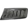 GSRECY Universal Hood Vent Scoop Kit Air Flow Intake Louvers Hood Trim Cover Compatible with Focus RS ST MK2 Style (Carbon Fiber Look)