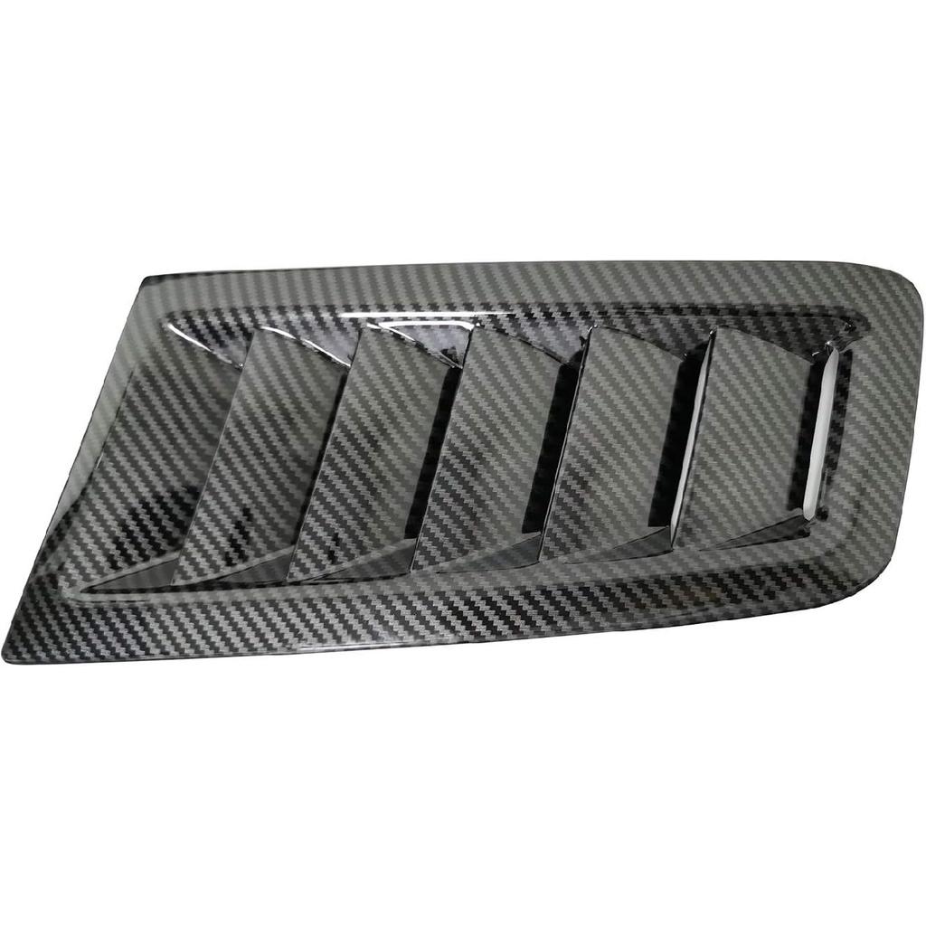 GSRECY Universal Hood Vent Scoop Kit Air Flow Intake Louvers Hood Trim Cover Compatible with Focus RS ST MK2 Style (Carbon Fiber Look)