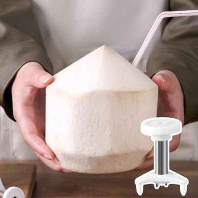 3Pcs Coconut Hole Puncher Compact Durable Stainless Steel Easy To Store Simple Operation Reusable Coconut Opener