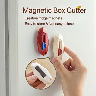 Magnetic Box Cutter Anti-Stick Portable Utility Knife for Opening Packages Boxes
