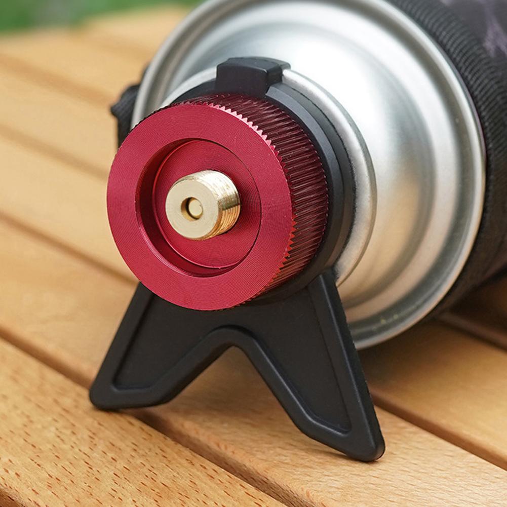 Camping Furnace Converter with Fixed Anti Roll Bracket Camping Gas Stove Conversion Head Multifunctional for Outdoor Camping