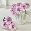 Artificial Dahlia Flowers with Stem 4-Head Blooms Realistic Faux Silk Flower for Vase Wedding