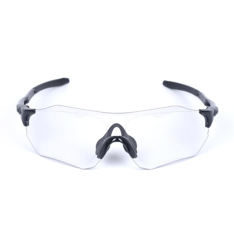 Frameless polarized light color-changing sunglasses mountain bike riding sunglasses men's driving goggles set