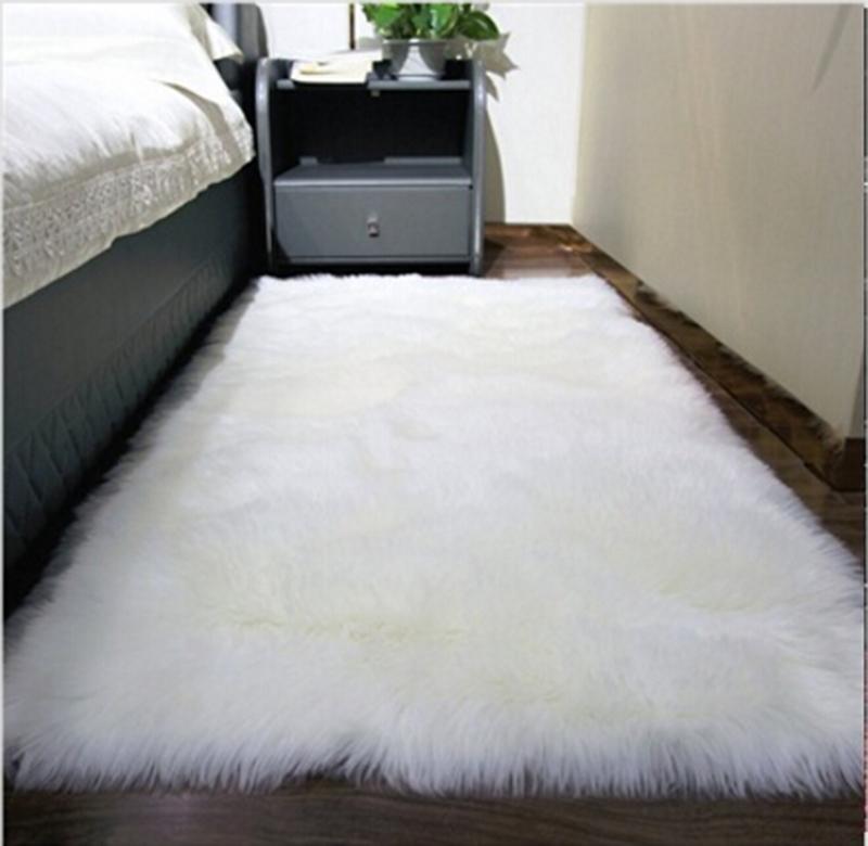 Plüsch Weiche Lammfell Schlafzimmerteppich Imitation Wolle Teppich Langes Haar Nachttisch Sofa Erkerfenster Matte Teppich Wohnzimmer Pelz Teppich