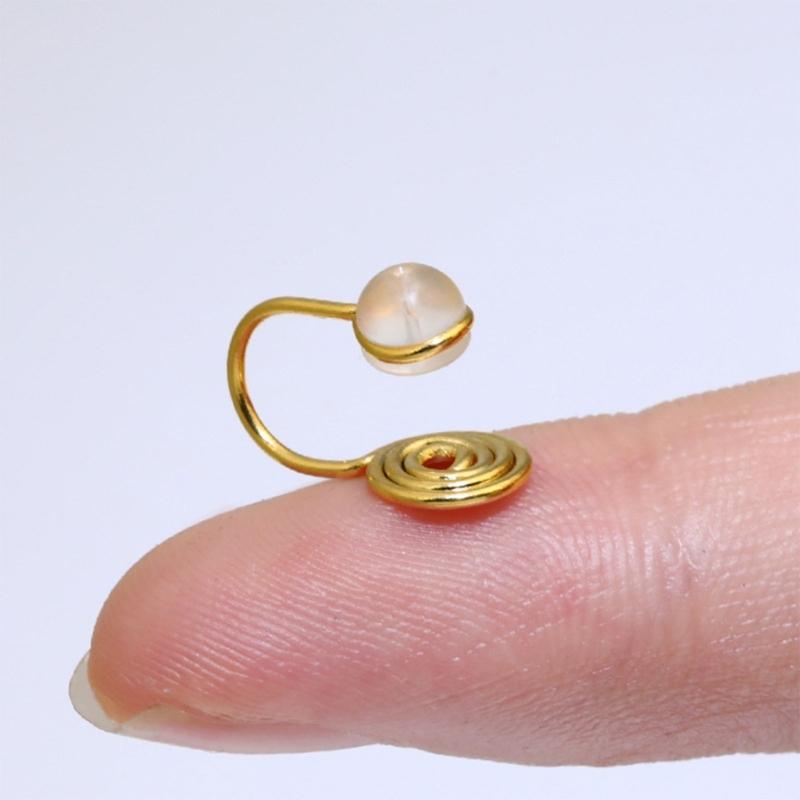 10 Pairs Hypoallergenic Clip-on Earrings Converter Round Flat Back Coil Earring Clip Converter for None Pierced Ears