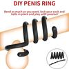 DIY Justerbar Cock Ring Penis Ring Fleksibel testikkel Scrotum Penis Bondage Forsinket utløsning Sexleketøy for menn Ball Båre