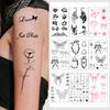Butterfly Ghost Bow Flower Kitten English Short Sentences Multi-Picture Finger Tattoo Sticker