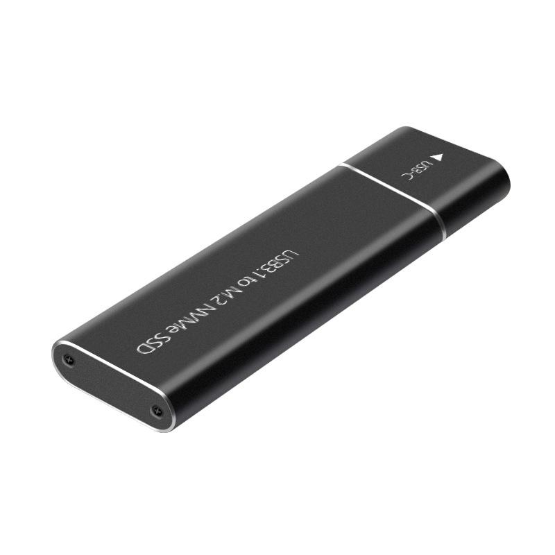 M.2 SSD Enclosure: Supports NGFF/NVMe to USB 3.1 Type-C, Solid State Metal Design