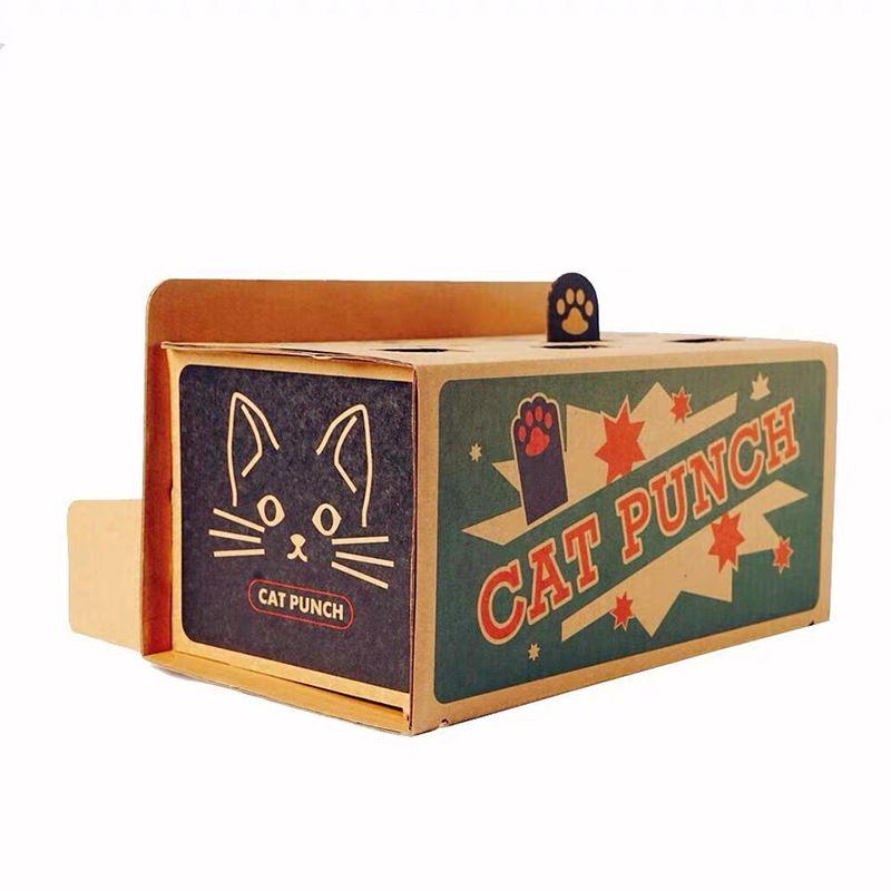 

Mr. Cat Cat Whac-a-Mole Paper Box Toy Corrugated Paper Rat Striking Machine Cat Toy Pet Interactive Pet Supplies Carton Gmouse Machine