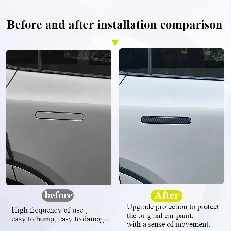 Pour XPENG G6 Couvercle de Poignée de Porte en Fibre de Carbone Anti-Rayures Noir Brillant Accessoires de Style Extérieur Ajustement Personnalisé Amélioration