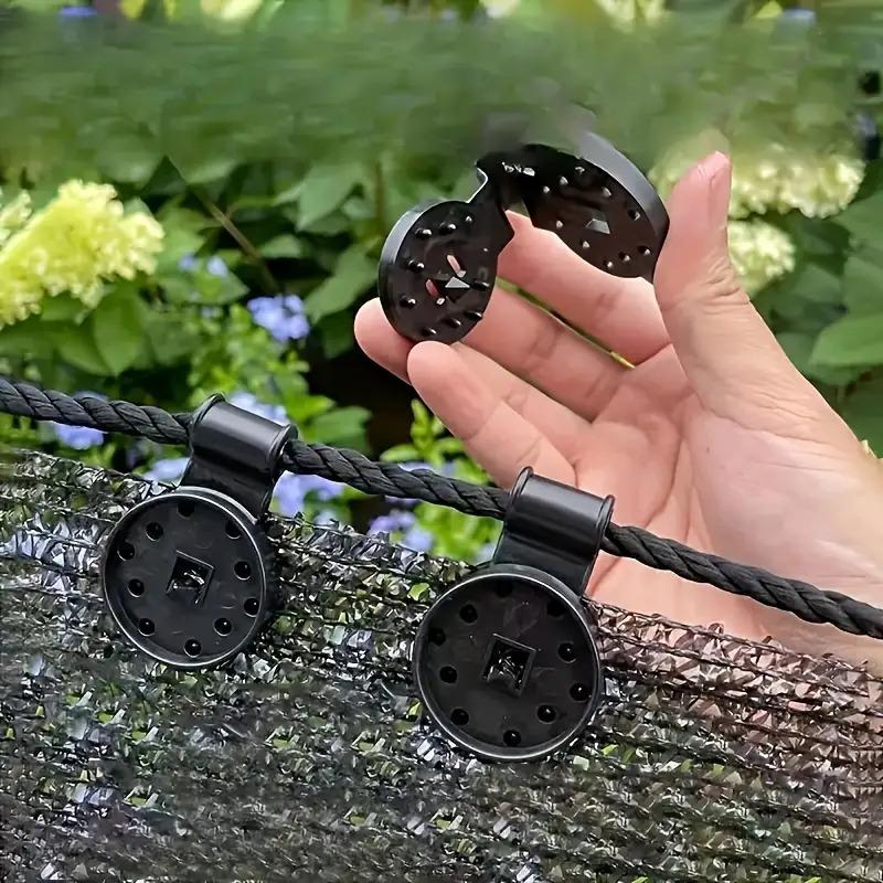 50 Pcs Heavy-Duty Reusable Sun Shade Net Clips, Detachable Polished Hooks Clamps for Greenhouse, Tent, Canopy, Fence & DIY