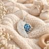 Collier de grossesse double pendentif aile d'ange et rose avec boule