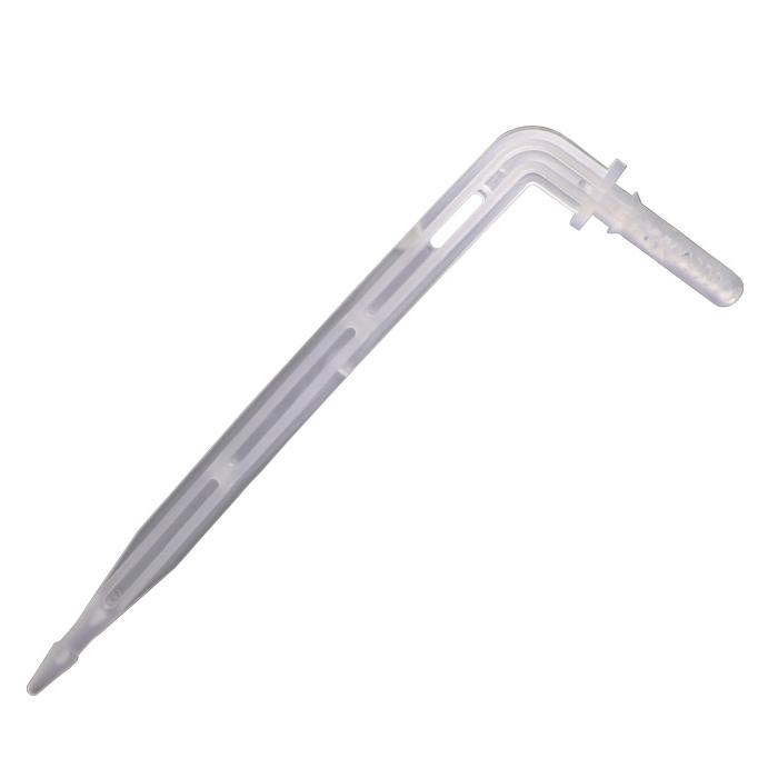 25 bucăți cu diametru interior 3 mm transparent cot săgeată picuratoare îndoire 1/4 inchi emițător de picături grădină ghiveci udare instrument seră