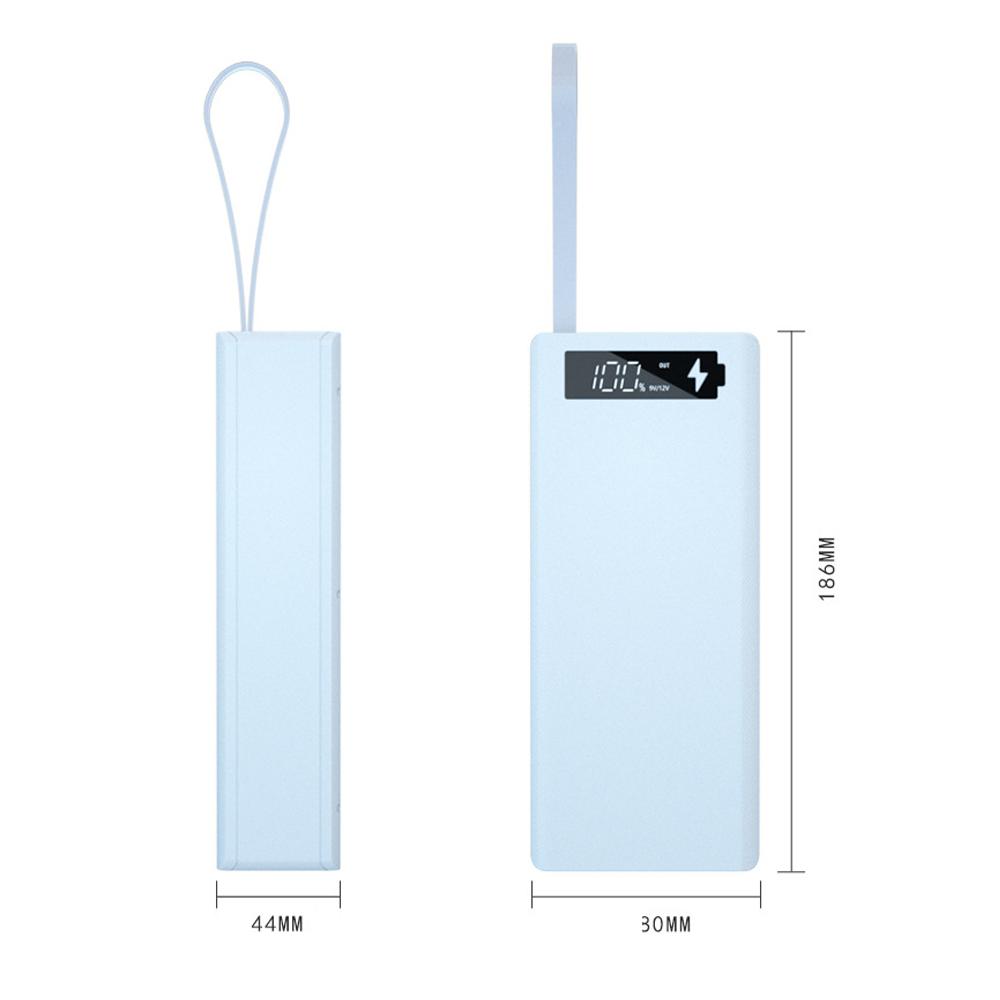 Detachable No‑Welding 16 Cells 18650 Battery Mobile Power Supply Kit Power Bank Kit QC Fast Charge Wireless Charging Function