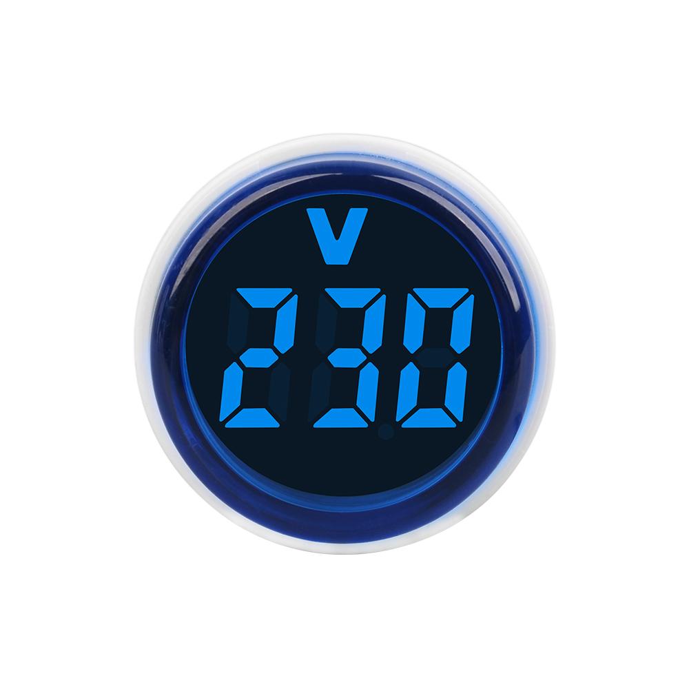 AC230V LED Digital Display Voltmeter Indicator Voltage Meter Light/Pilot Lamp EU Plug Electrician Tool