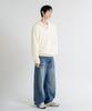 LEMAIN SECOND Oversized Voluminous Washable Half-Zip Hacci Knit [Ivory]