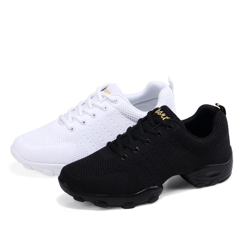 Men's Lightweight White Dance Shoes - Soft Sole Jazz & Square Dance Sneakers for All Seasons