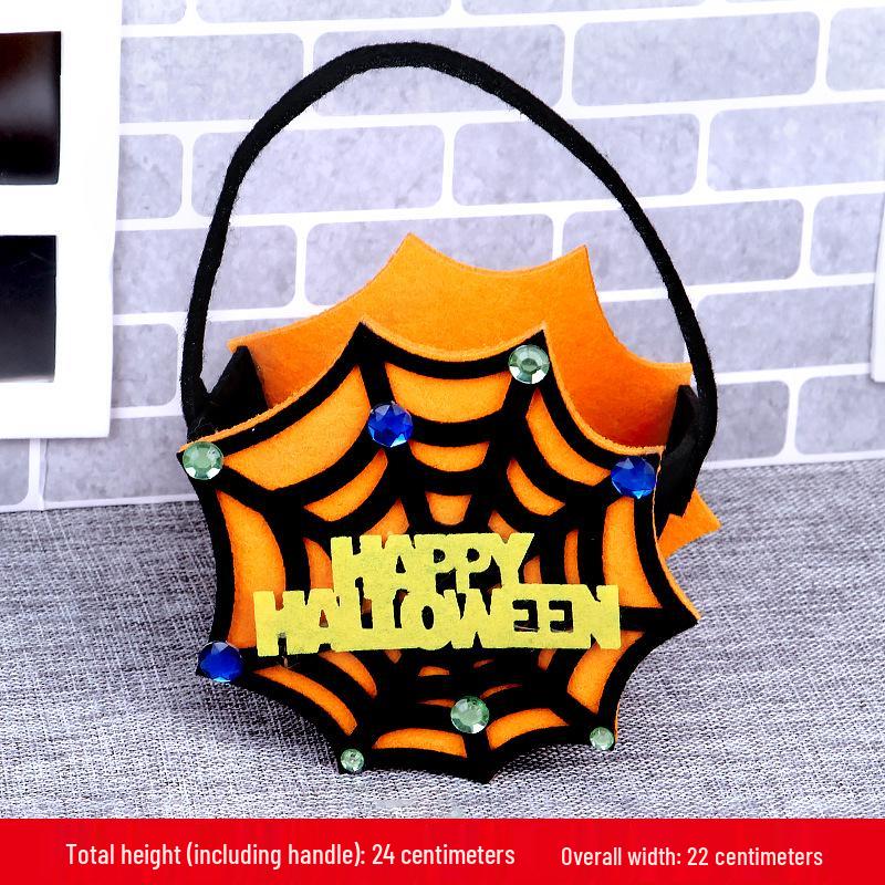 Halloween Pumpkin Trick-or-Treat Children's Handbag - Handmade Small Gift Material Pack