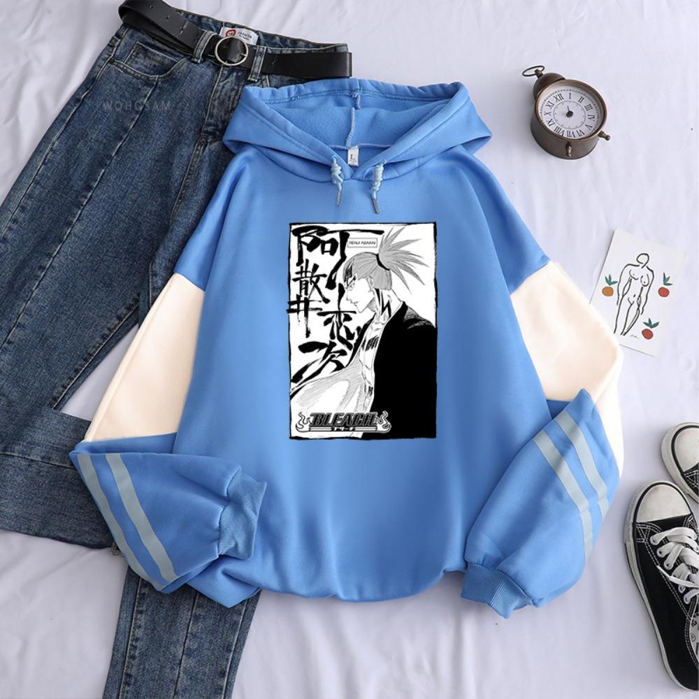 Japan Manga Kuchiki Rukia Bleach Hoodies Anime Styles Vintage Clothes Harajuku Long Sleeve Warm Women Hooded Sweatshirts