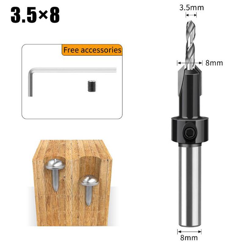 Woodworking Countersink Drill Bit Alloy Hole Cutter Drill Wood Screws Mount Drill Bit Woodworking Tools 8mm 10mm Shank