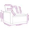 Modular Sofa End Module with Armrest and Cushions Pink 100 Cm
