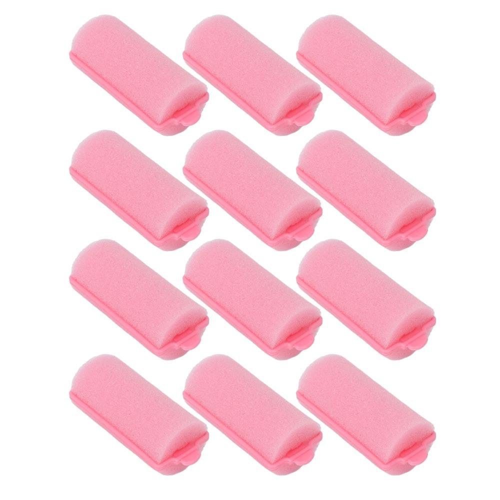 12pcs Pink Soft Hair Curler Soft Hair Roller Set Styling Tool Foam Hair Roller Home Salon