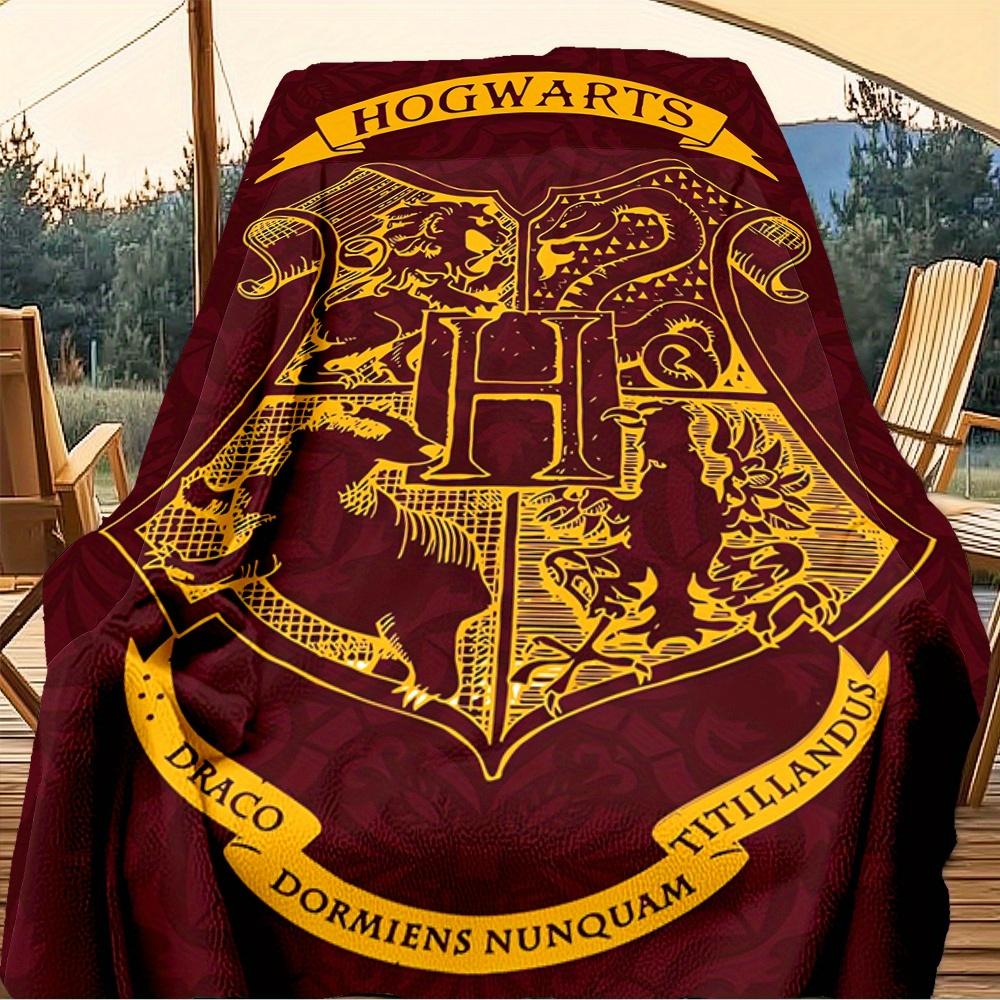1pc Hogwarts, Crest, Coat of Arms Digital Printed Flannel Blanket, Super Soft Plush Bed Cover,Blanket for Sofa, Bed, Office, 70104