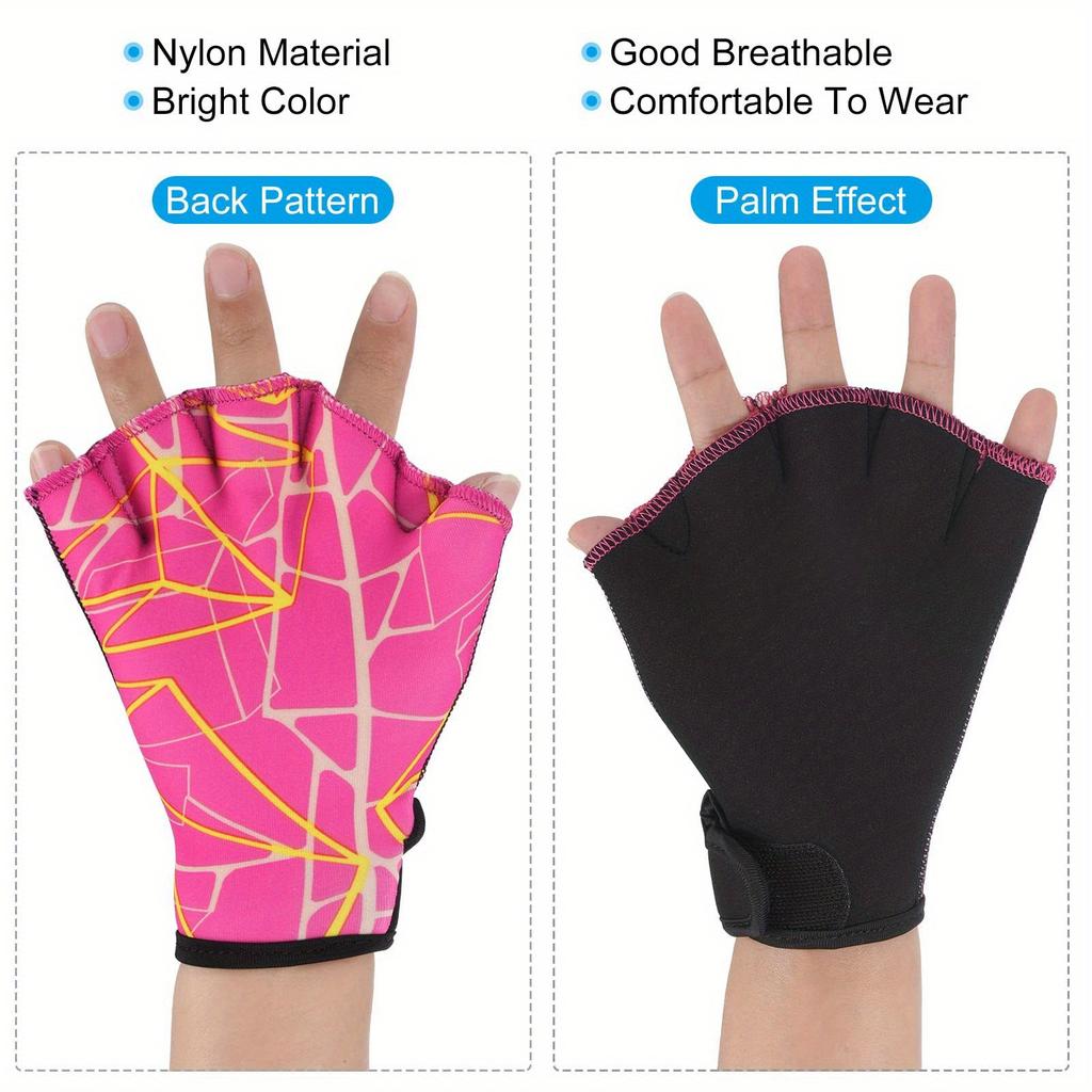 1 Pair of Swimming Webbed Gloves, Water Sports Training Flippers, Swimming Equipment for Men And Women